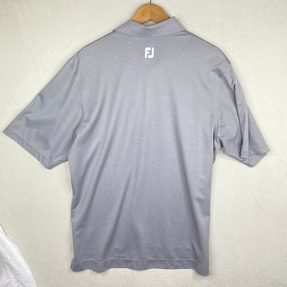 Footjoy Light Gray Short Sleeve Athletic Fit Performance Golf Polo Size Large - Picture 4 of 4